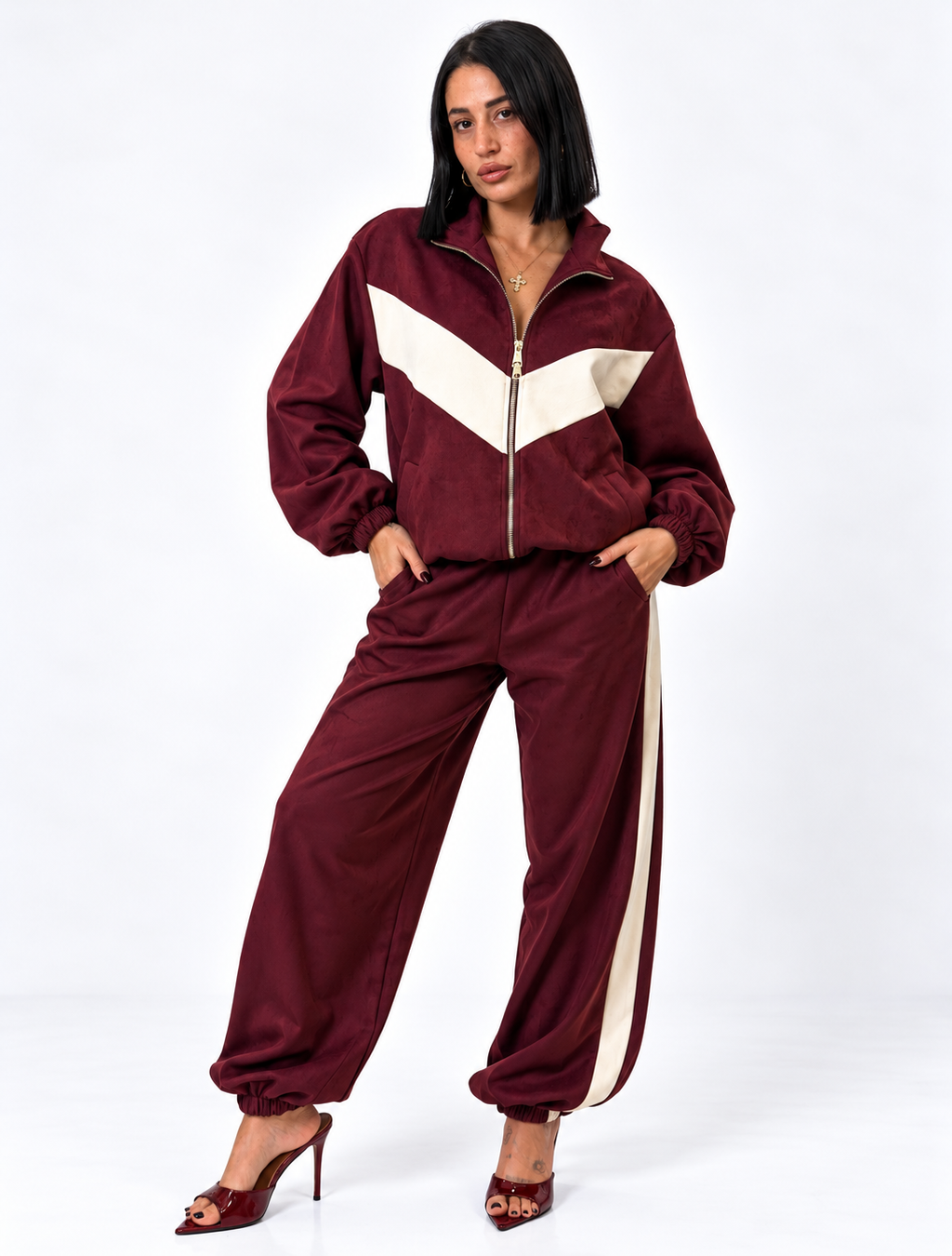 Coordinato Tuta Chic Bordeaux
