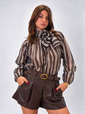 Camicia Line Marrone