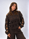 Maglione Clarissa Marrone