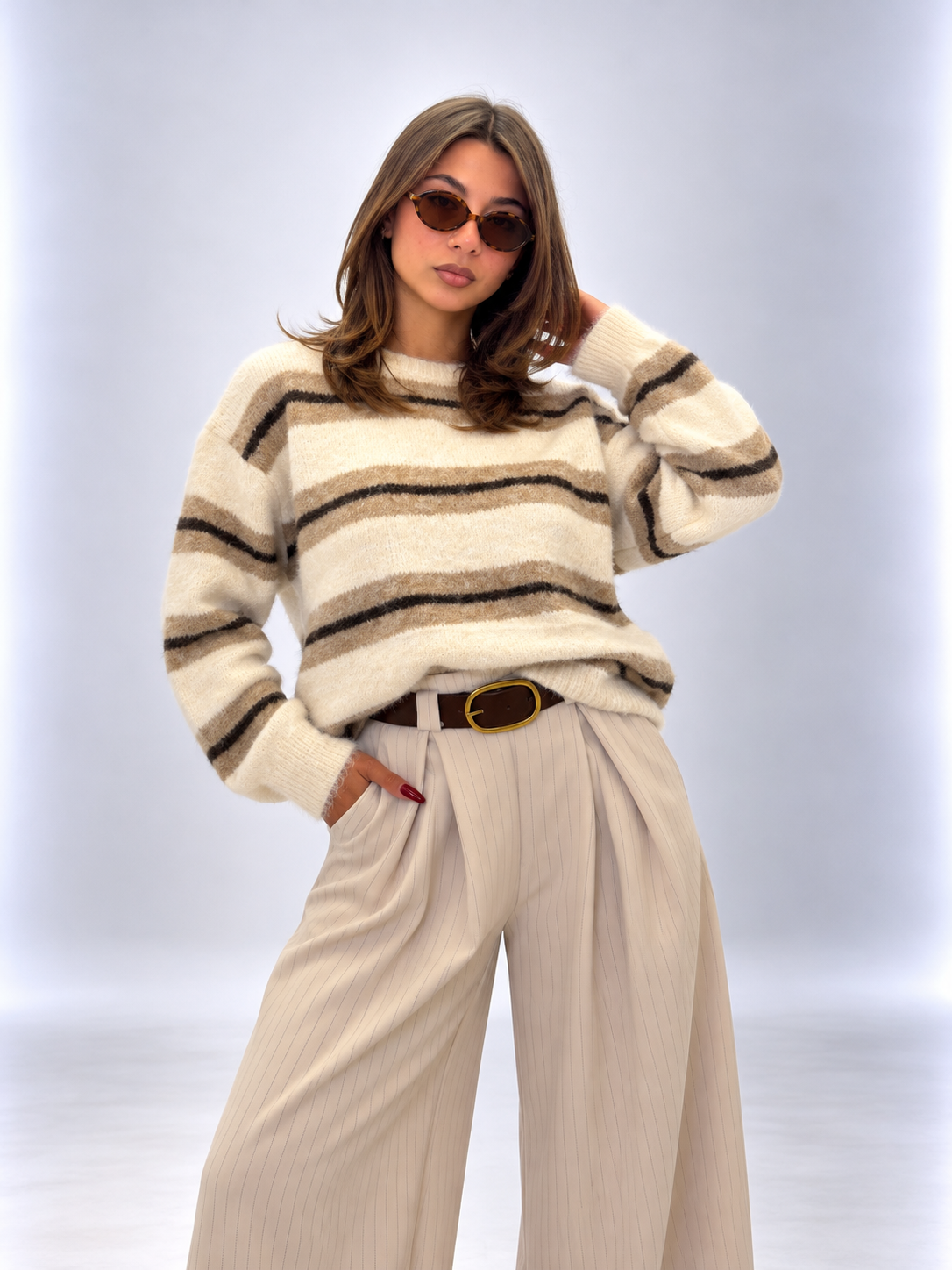 Maglione Selly Panna e Marrone