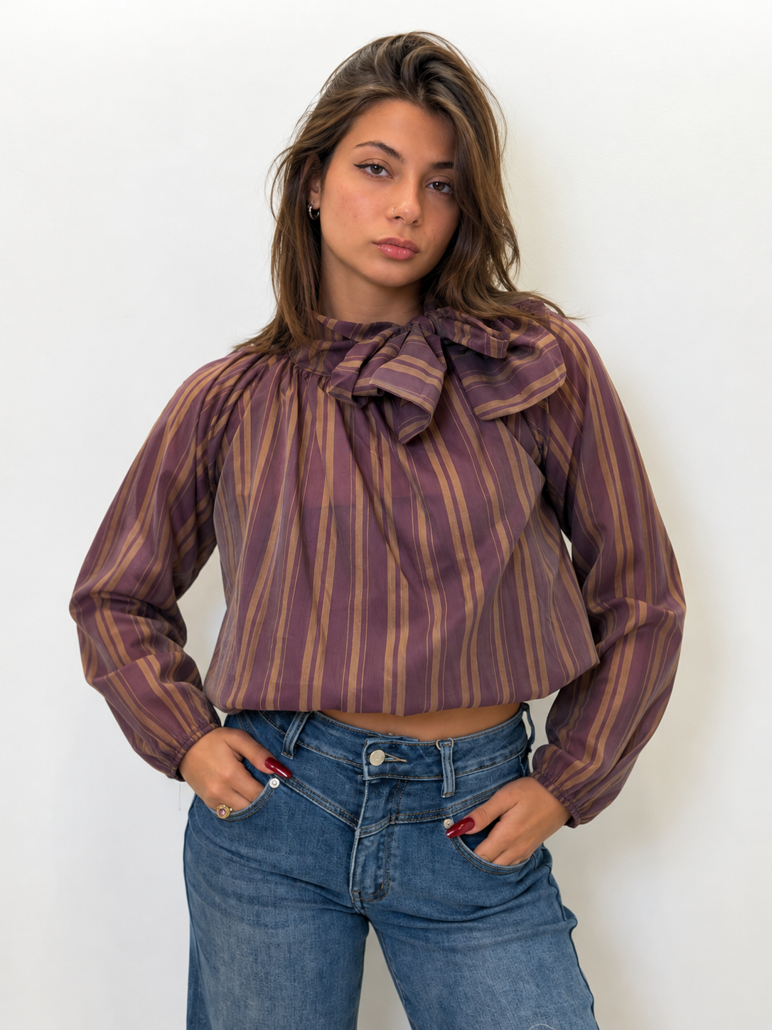 Camicia Line Borgogna