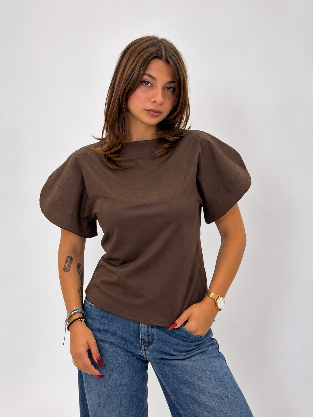 Maglia Camoscy Marrone