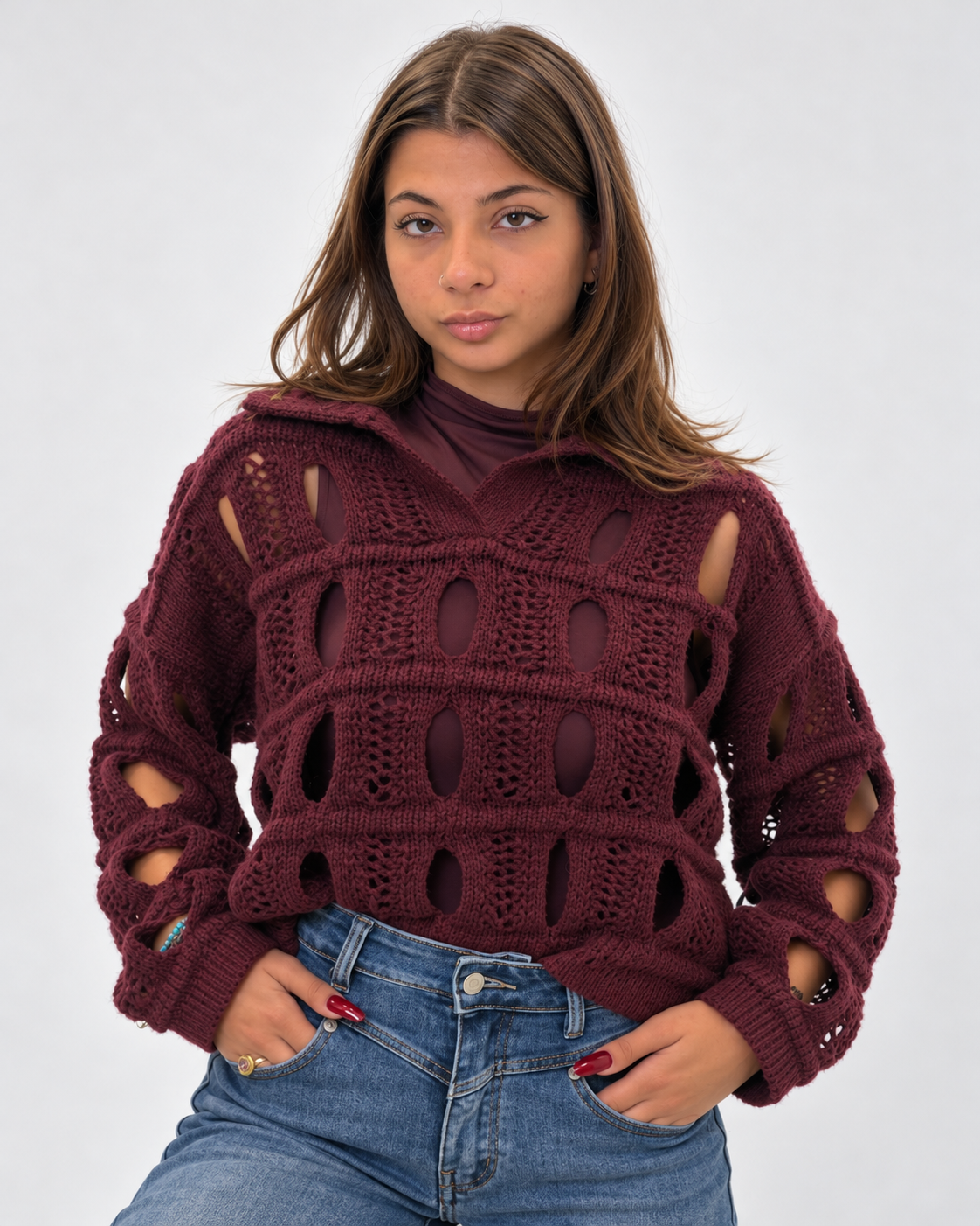 Maglione Clarissa Bordeaux