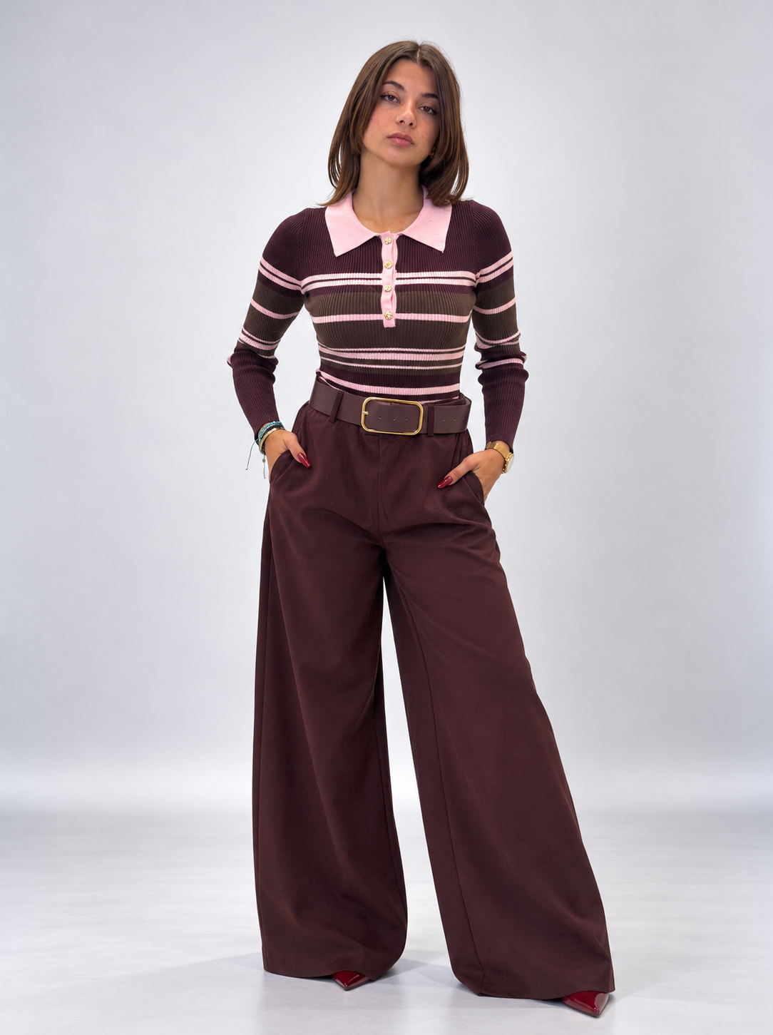 Pantalone Beatrice Bordeaux
