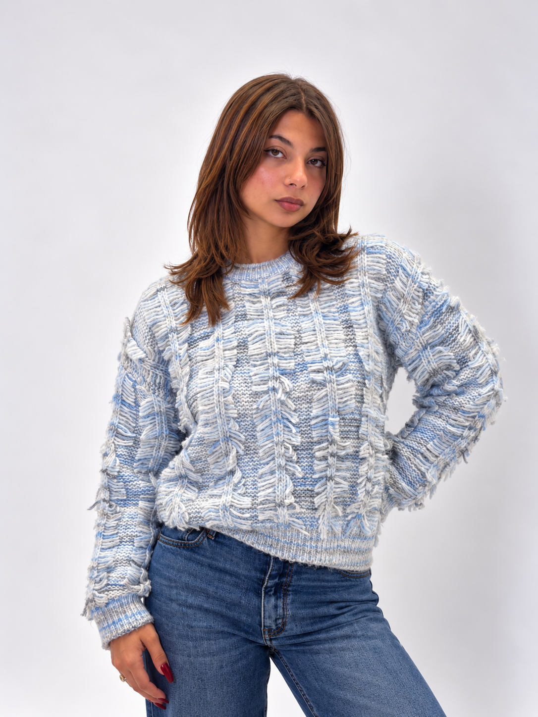 Maglione Iris Azzurro