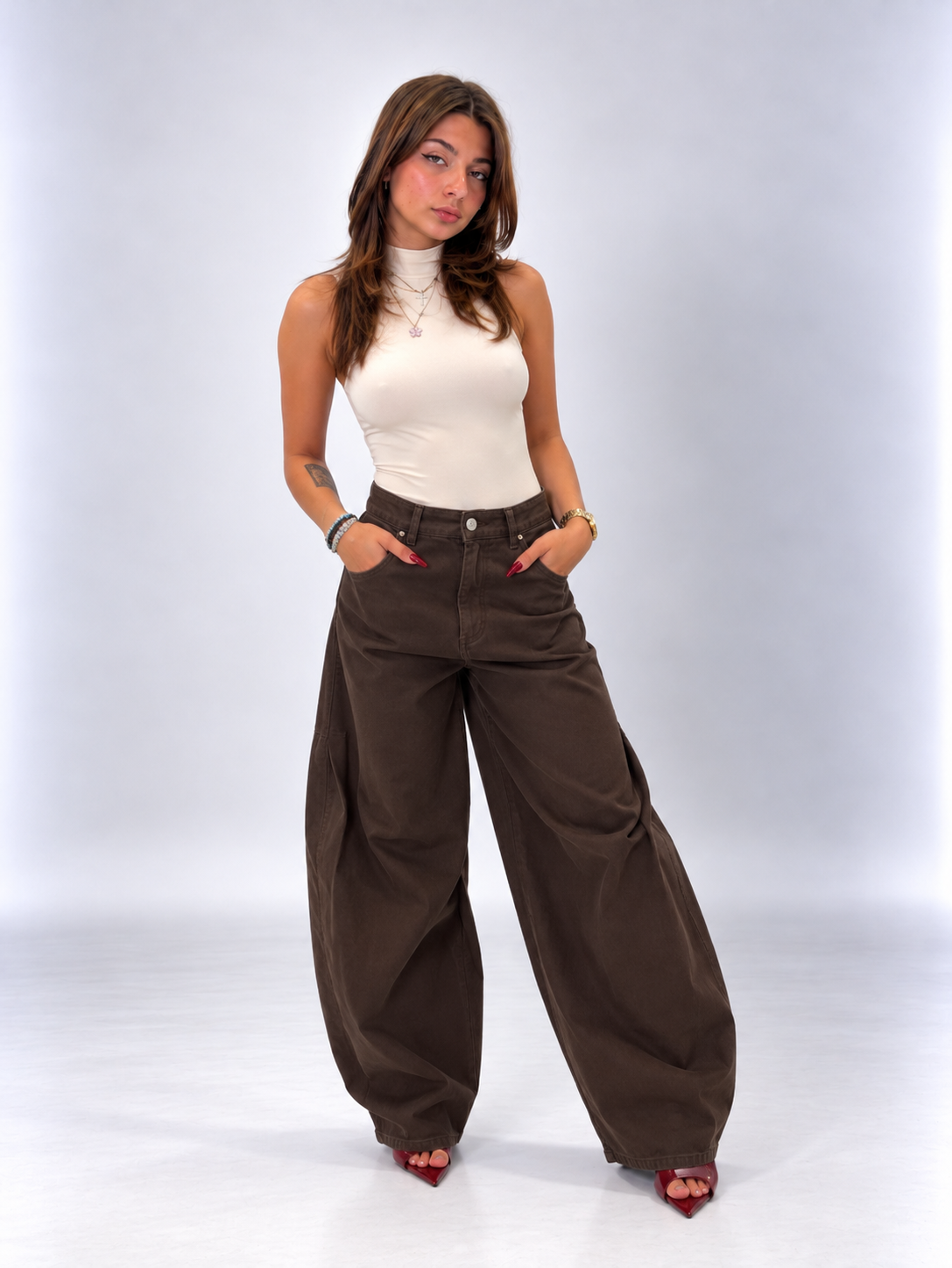 Pantalone Matilde Marrone